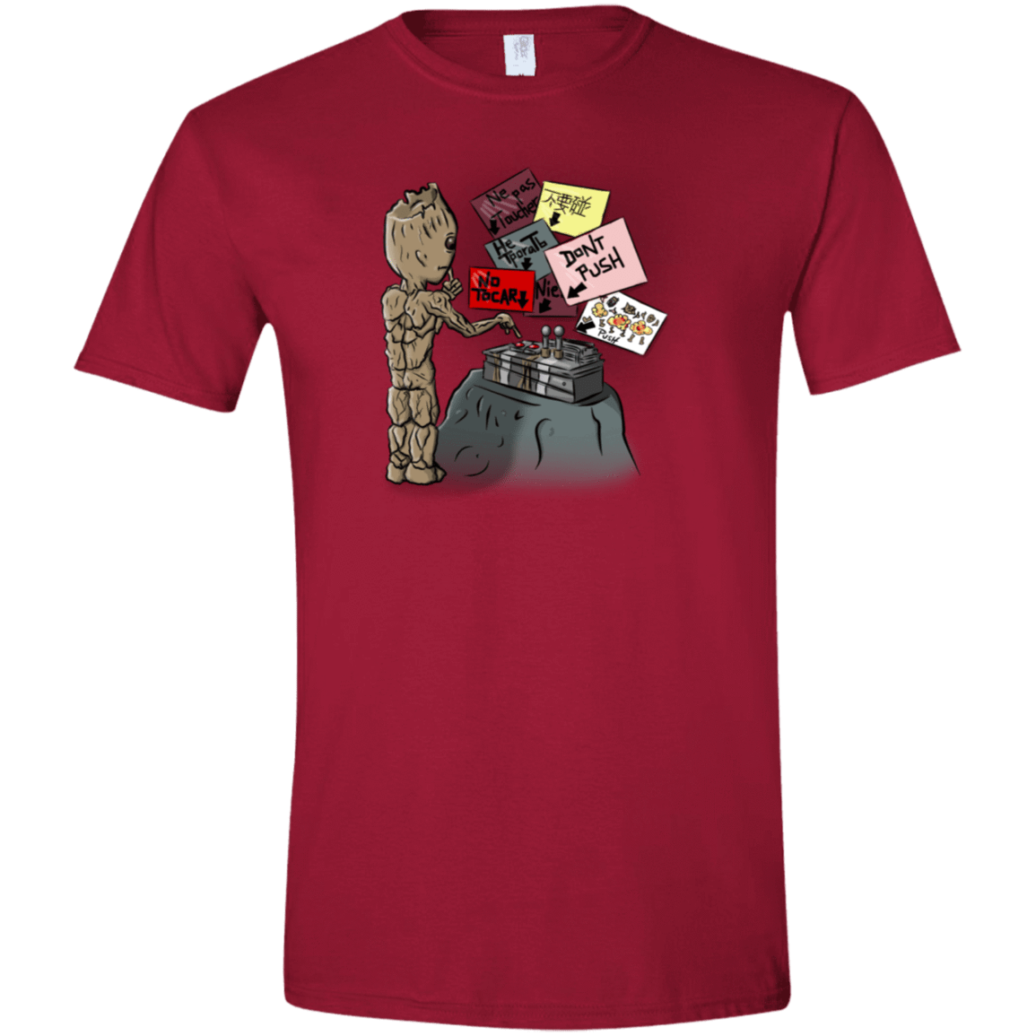 T-Shirts Cardinal Red / S Groot No Touch Men's Semi-Fitted Softstyle
