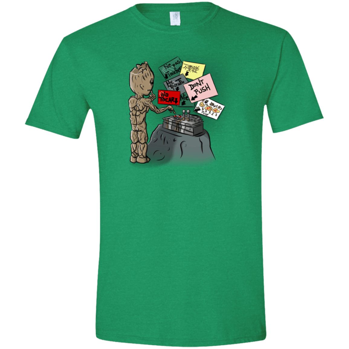 T-Shirts Heather Irish Green / S Groot No Touch Men's Semi-Fitted Softstyle