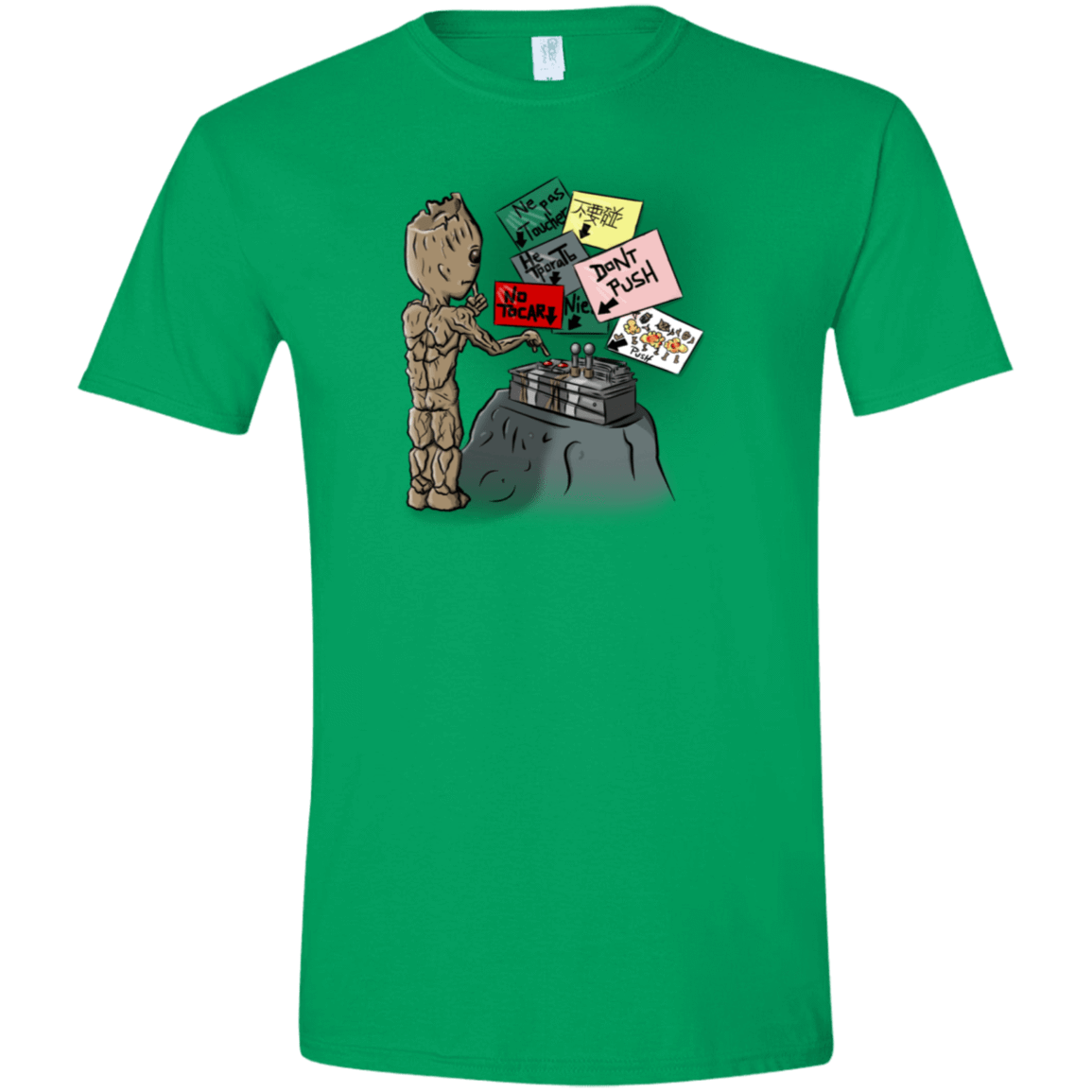 T-Shirts Irish Green / S Groot No Touch Men's Semi-Fitted Softstyle