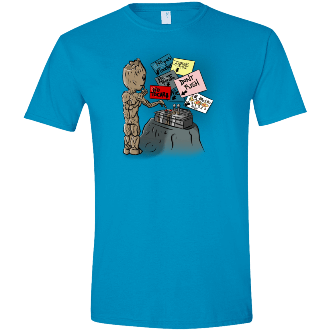 T-Shirts Sapphire / S Groot No Touch Men's Semi-Fitted Softstyle