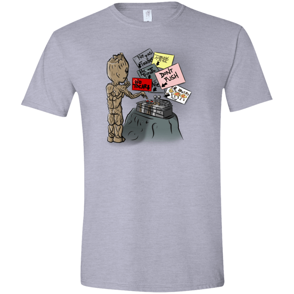 T-Shirts Sport Grey / X-Small Groot No Touch Men's Semi-Fitted Softstyle