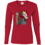 T-Shirts Red / S Groot No Touch Women's Long Sleeve T-Shirt