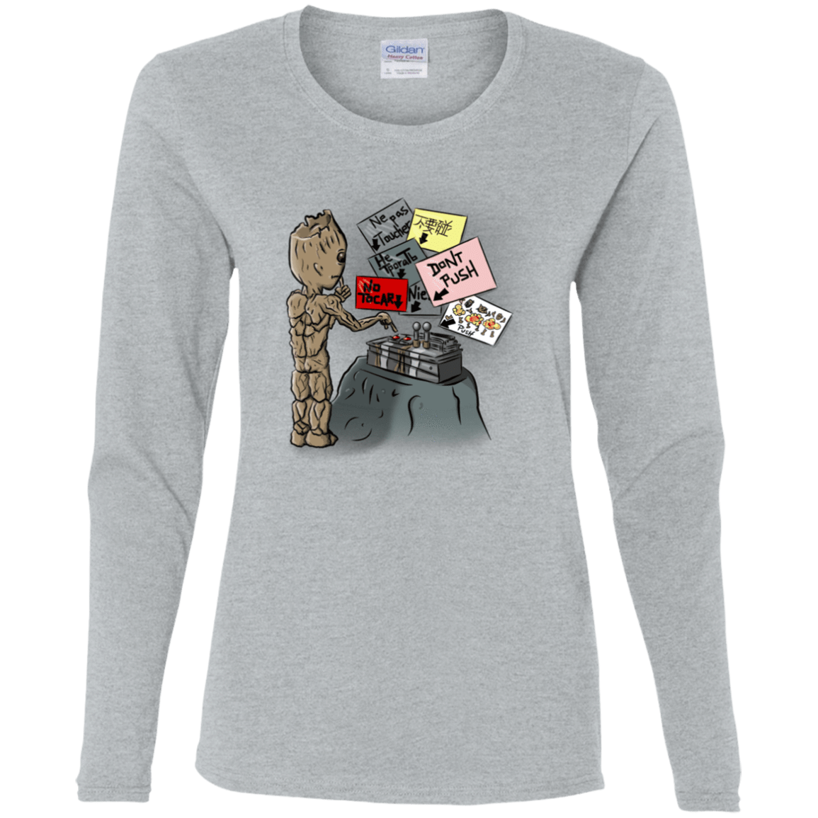 T-Shirts Sport Grey / S Groot No Touch Women's Long Sleeve T-Shirt