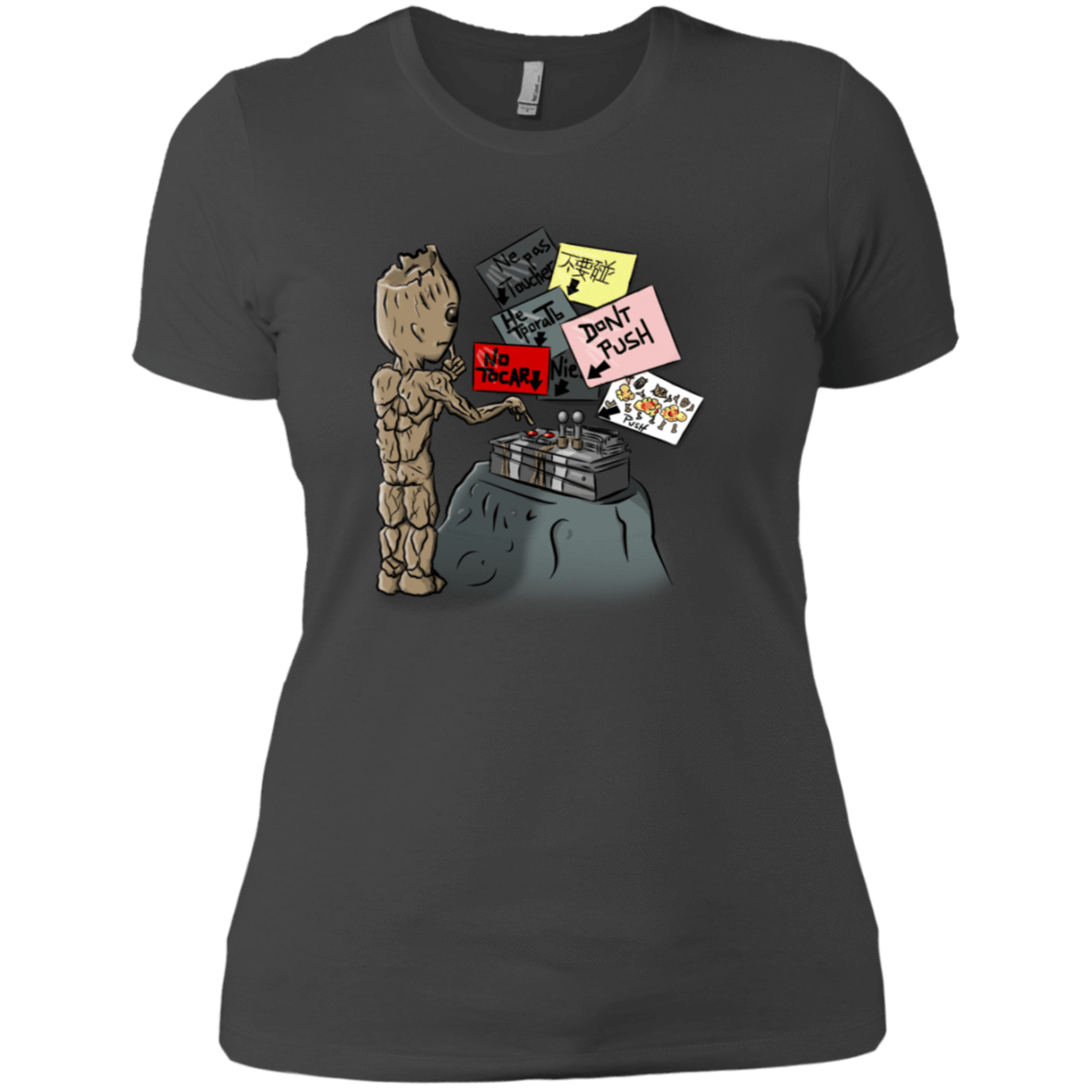T-Shirts Heavy Metal / X-Small Groot No Touch Women's Premium T-Shirt