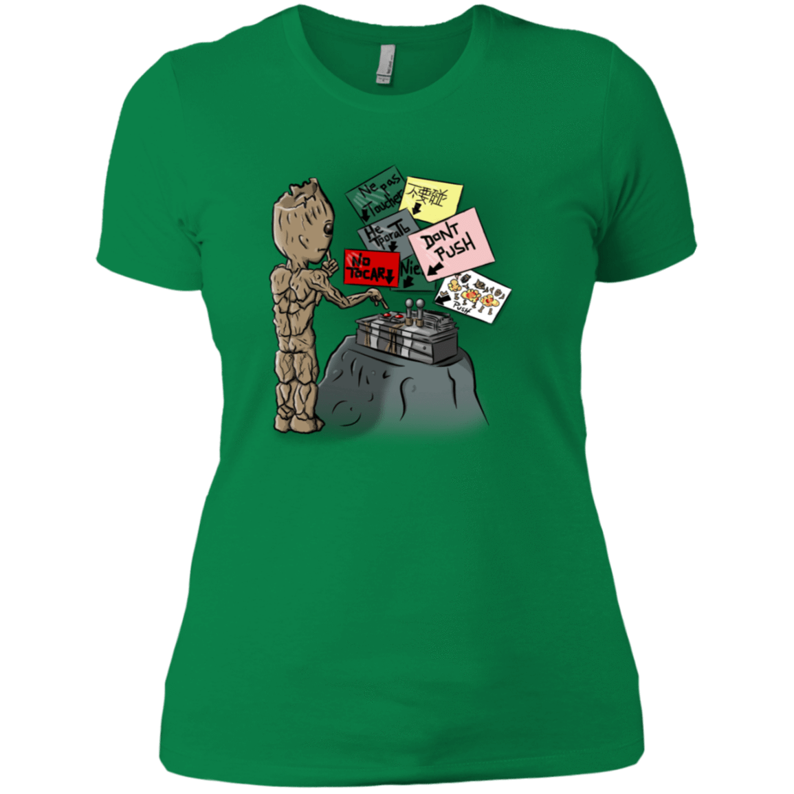 T-Shirts Kelly Green / X-Small Groot No Touch Women's Premium T-Shirt