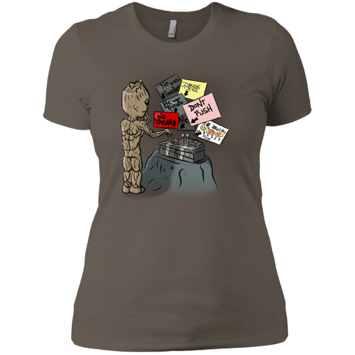 T-Shirts Warm Grey / X-Small Groot No Touch Women's Premium T-Shirt