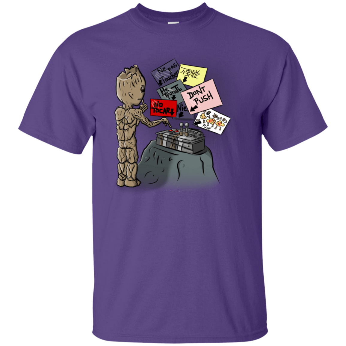 T-Shirts Purple / YXS Groot No Touch Youth T-Shirt