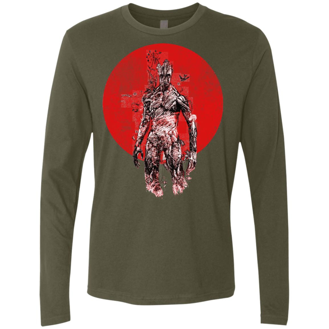 T-Shirts Military Green / S Groot's Garden Men's Premium Long Sleeve