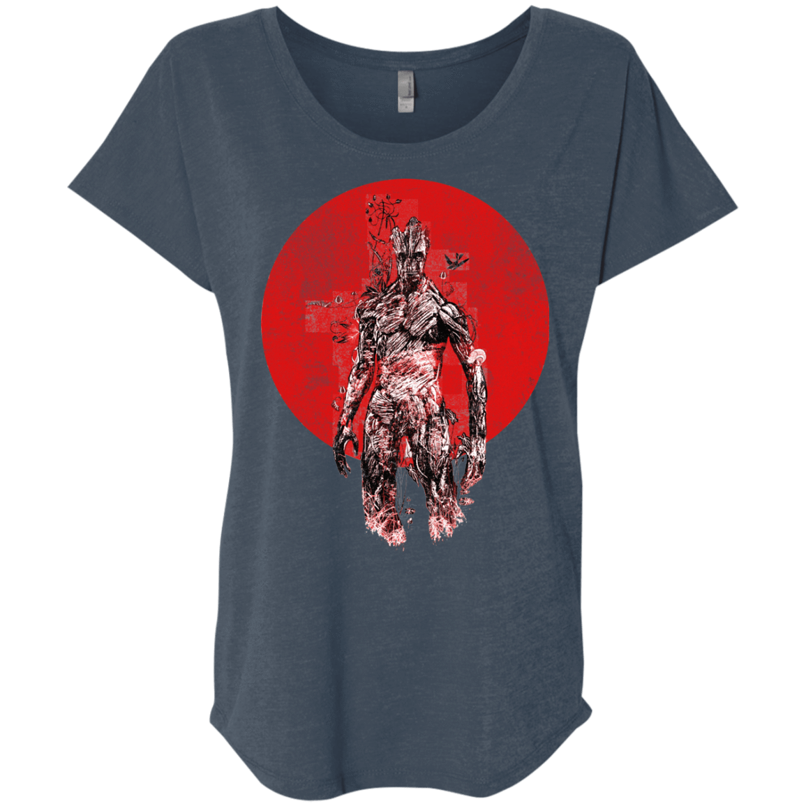 T-Shirts Indigo / X-Small Groot's Garden Triblend Dolman Sleeve