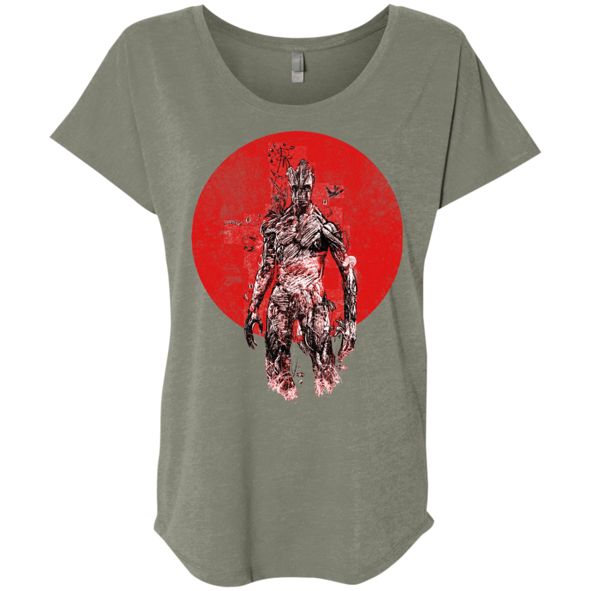 T-Shirts Venetian Grey / X-Small Groot's Garden Triblend Dolman Sleeve