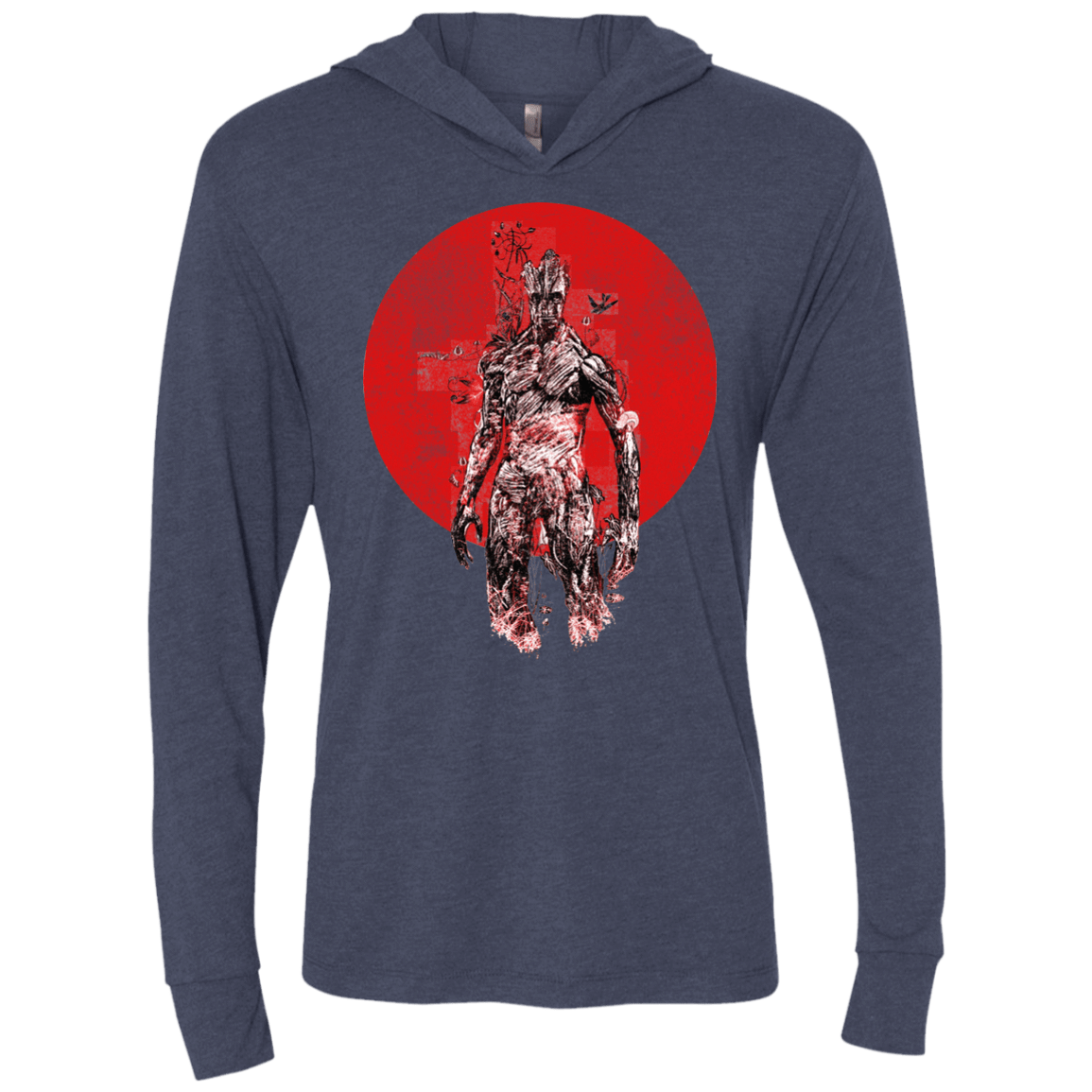 T-Shirts Vintage Navy / X-Small Groot's Garden Triblend Long Sleeve Hoodie Tee