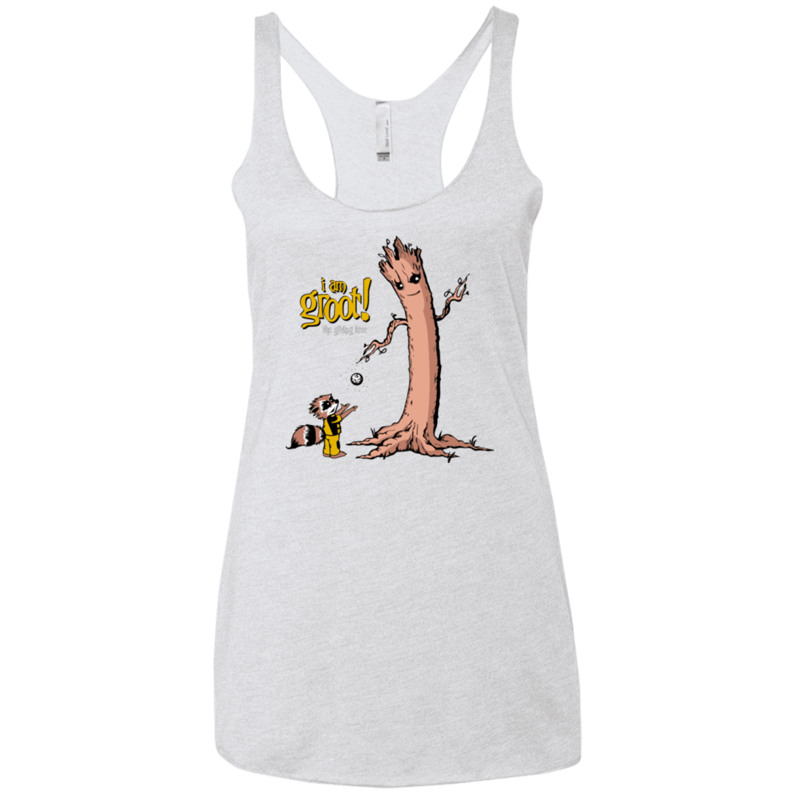 T-Shirts Heather White / X-Small Groots Giving Women's Triblend Racerback Tank