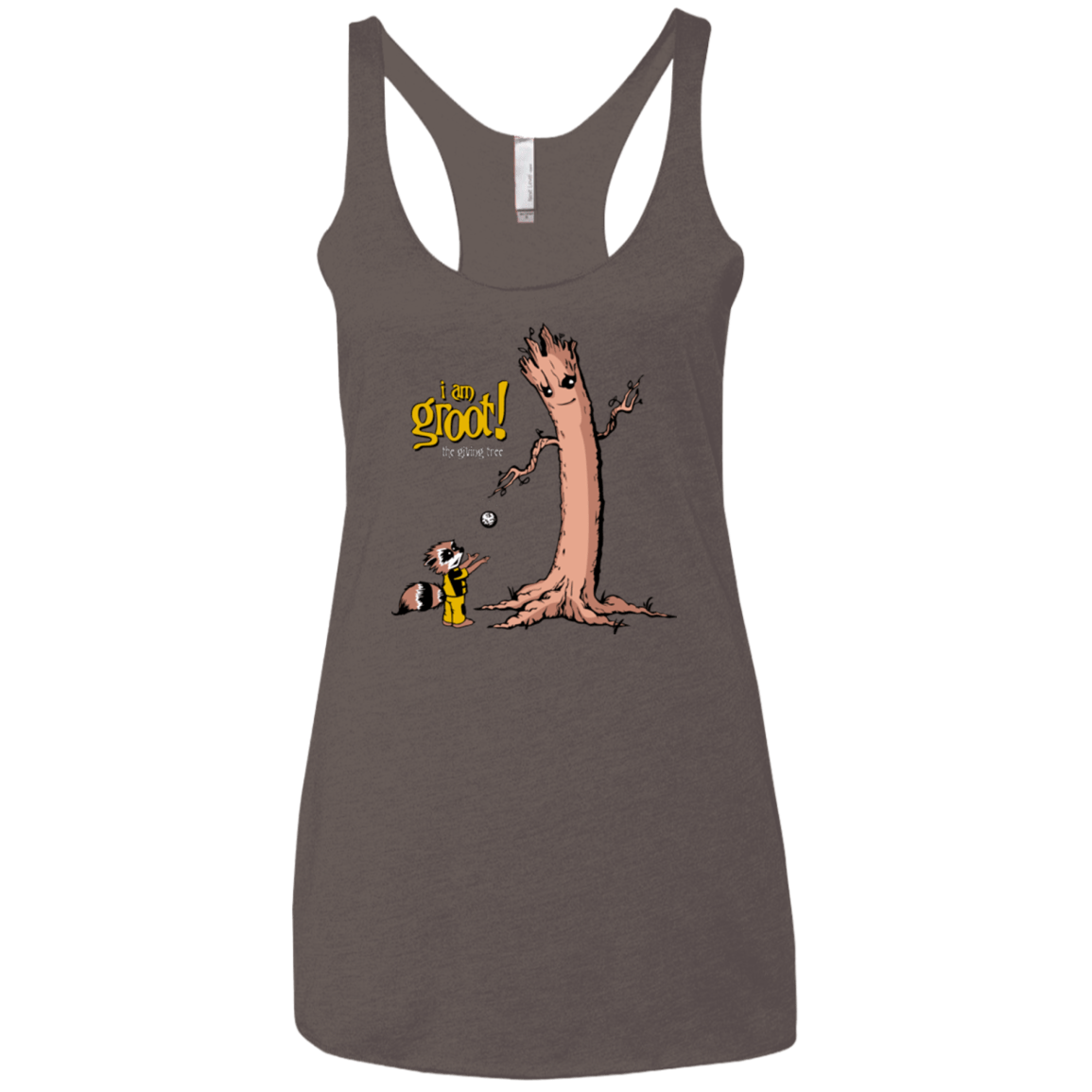 T-Shirts Macchiato / X-Small Groots Giving Women's Triblend Racerback Tank