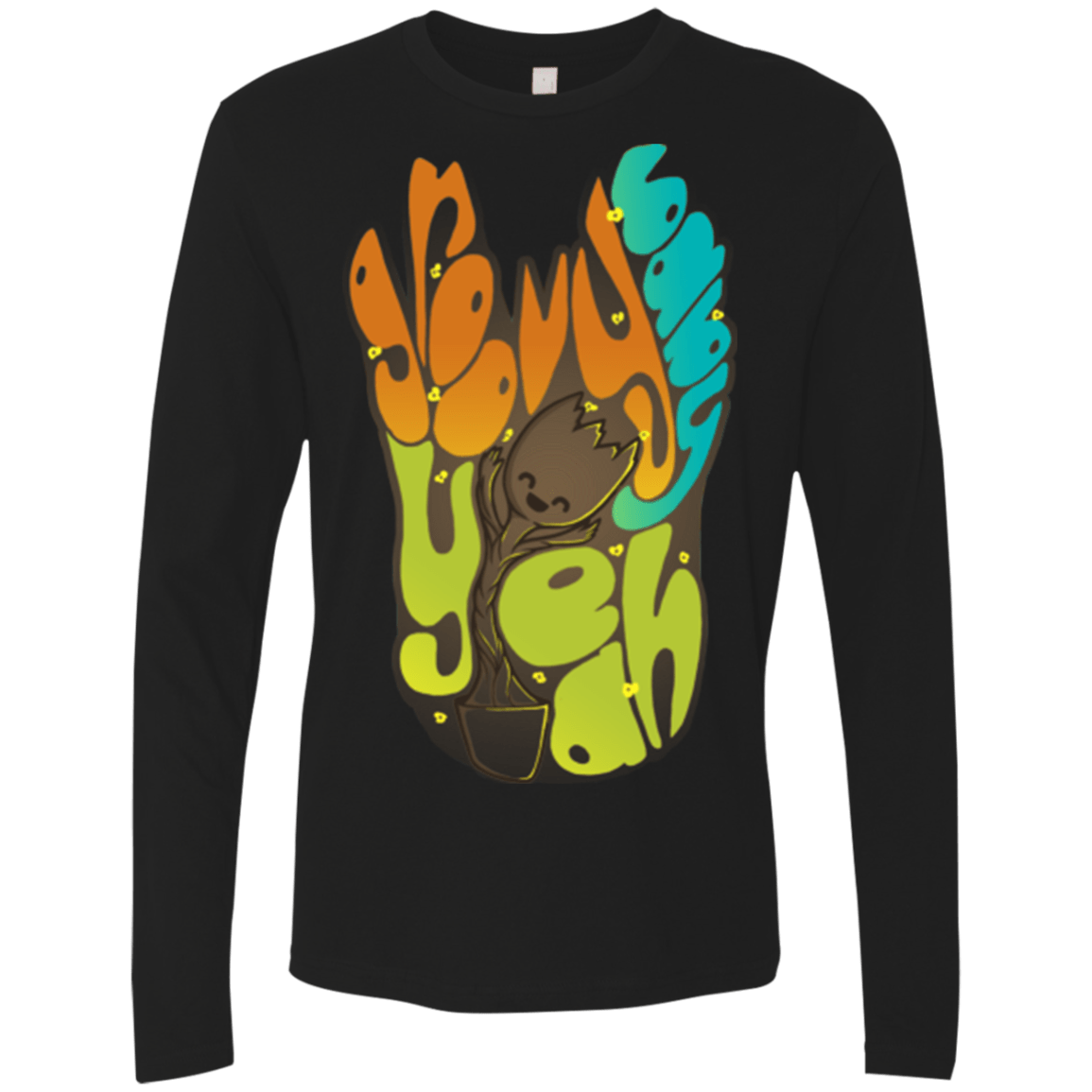 T-Shirts Black / Small Groovy Baby Men's Premium Long Sleeve