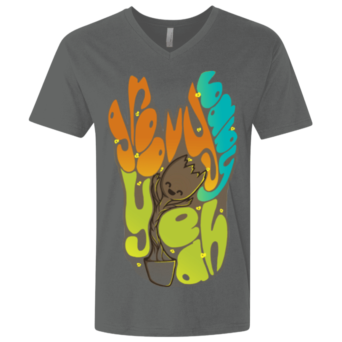 T-Shirts Heavy Metal / X-Small Groovy Baby Men's Premium V-Neck