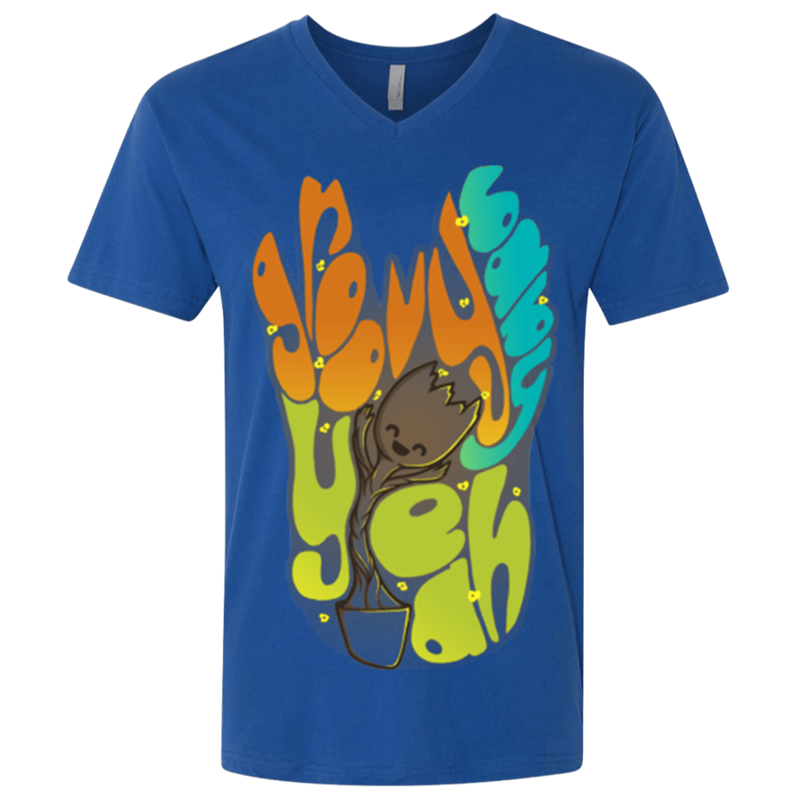 T-Shirts Royal / X-Small Groovy Baby Men's Premium V-Neck