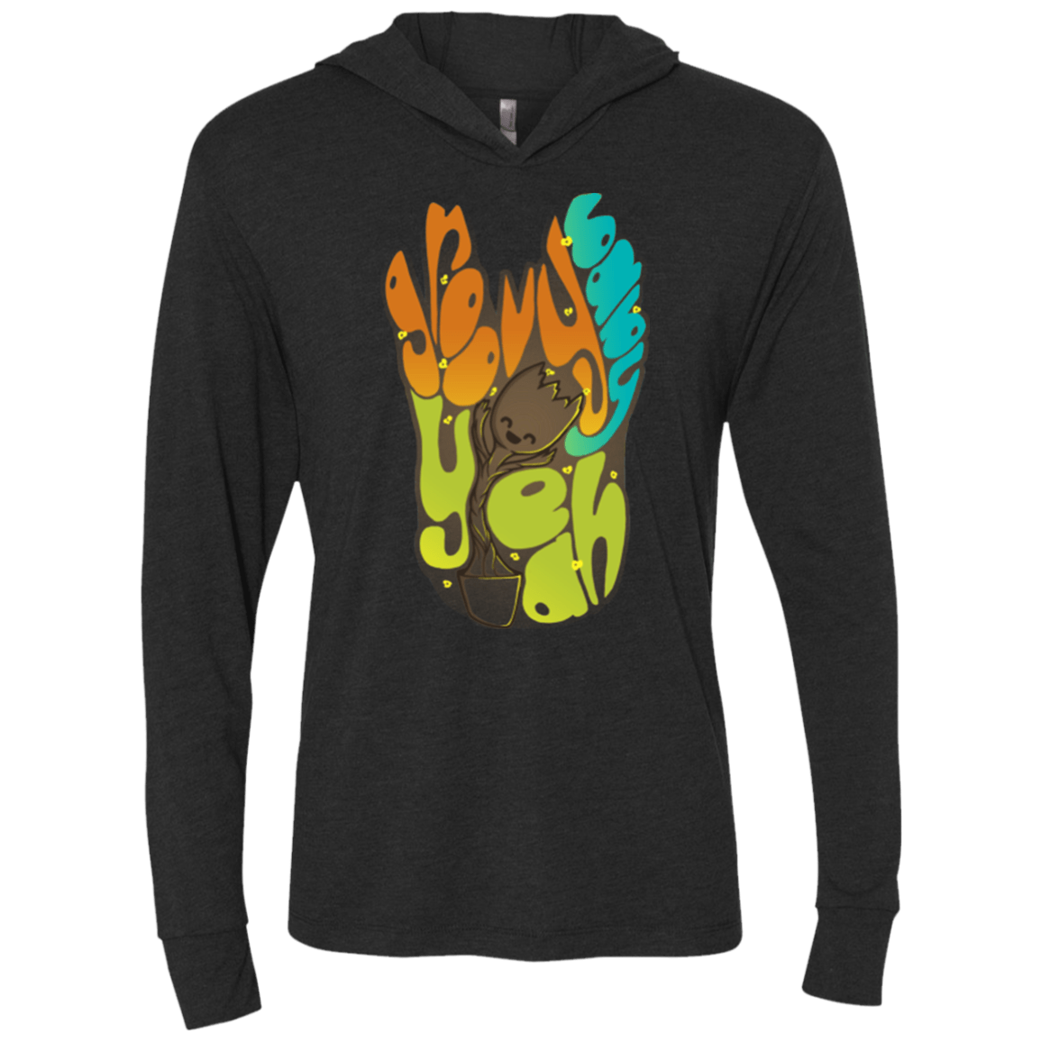 T-Shirts Vintage Black / X-Small Groovy Baby Triblend Long Sleeve Hoodie Tee