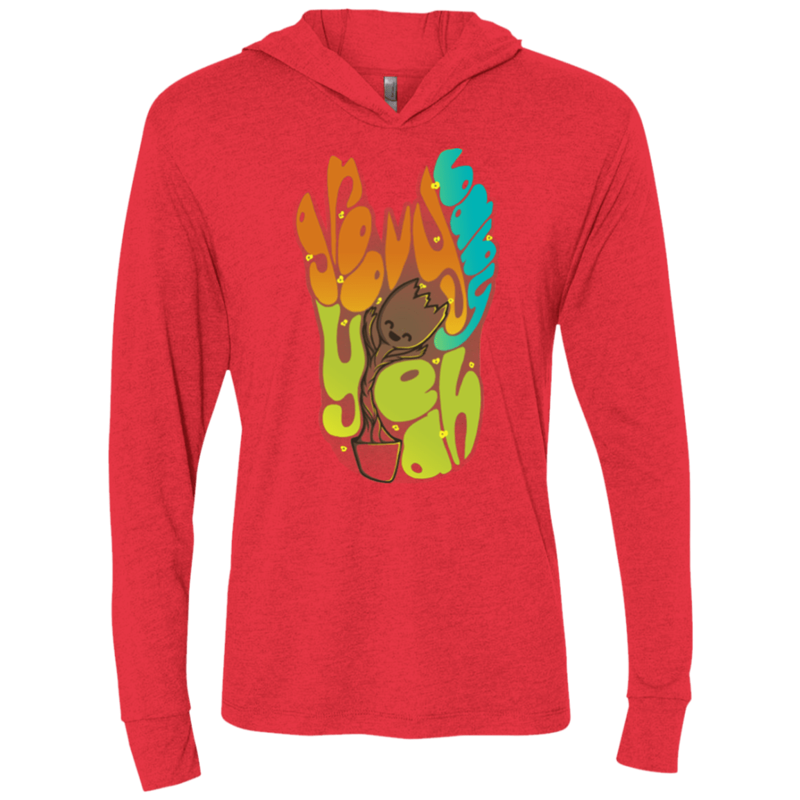 T-Shirts Vintage Red / X-Small Groovy Baby Triblend Long Sleeve Hoodie Tee