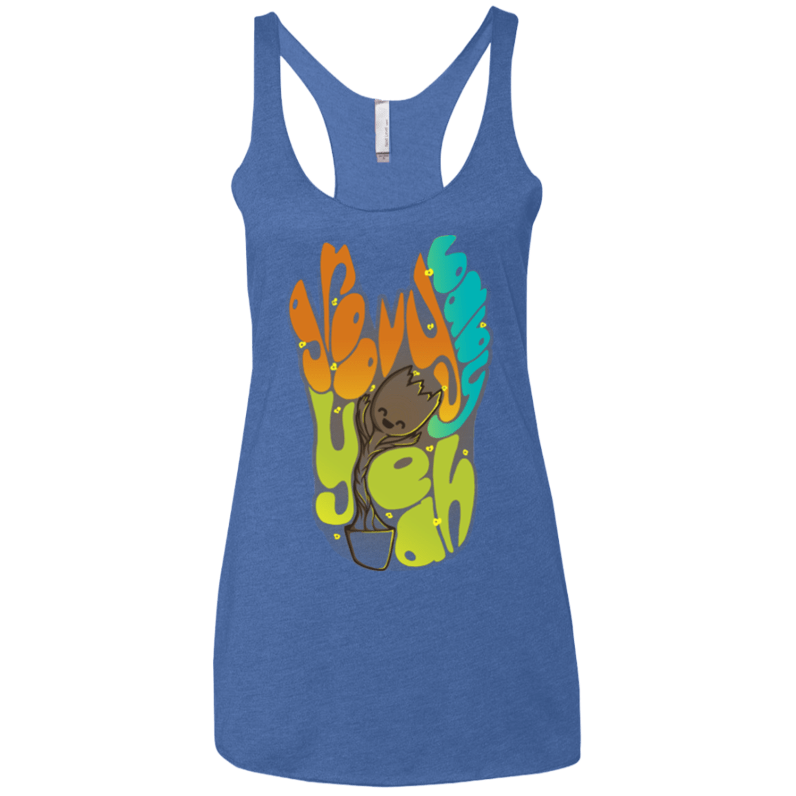 T-Shirts Vintage Royal / X-Small Groovy Baby Women's Triblend Racerback Tank