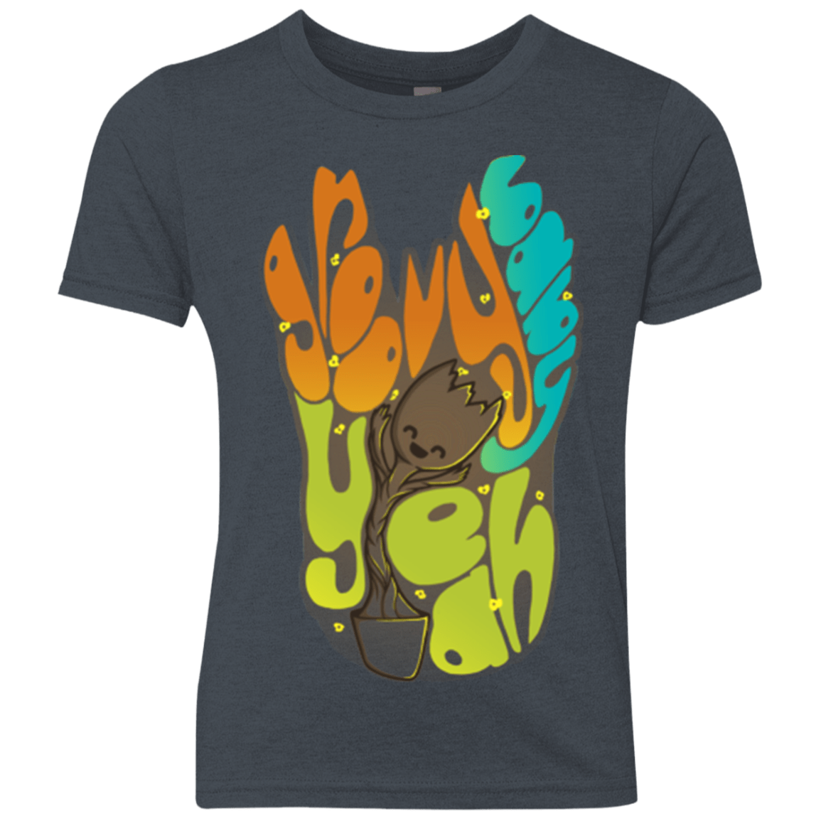 T-Shirts Vintage Navy / YXS Groovy Baby Youth Triblend T-Shirt