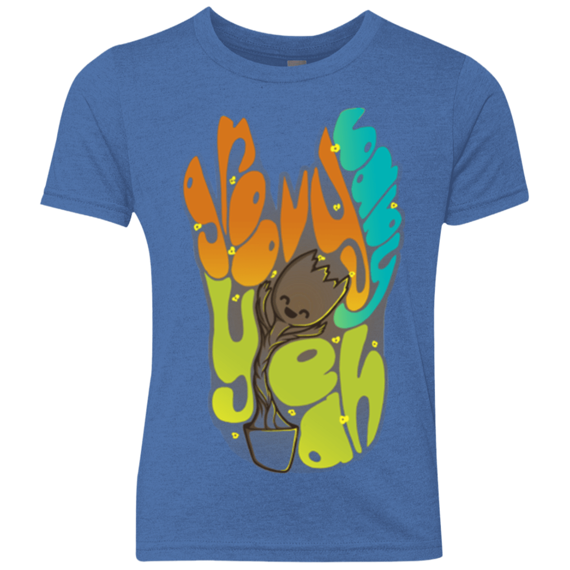 T-Shirts Vintage Royal / YXS Groovy Baby Youth Triblend T-Shirt