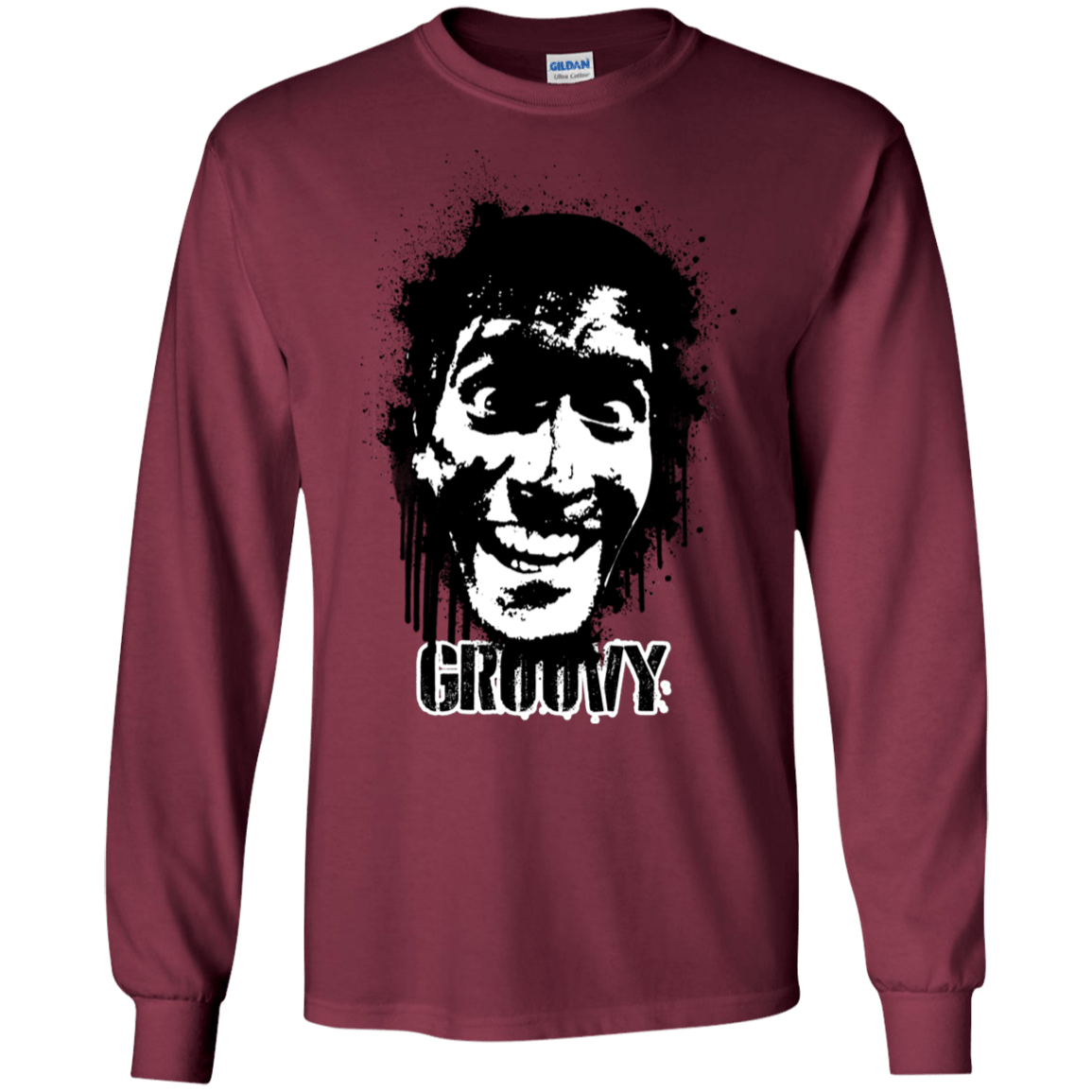 T-Shirts Maroon / S Groovy Men's Long Sleeve T-Shirt