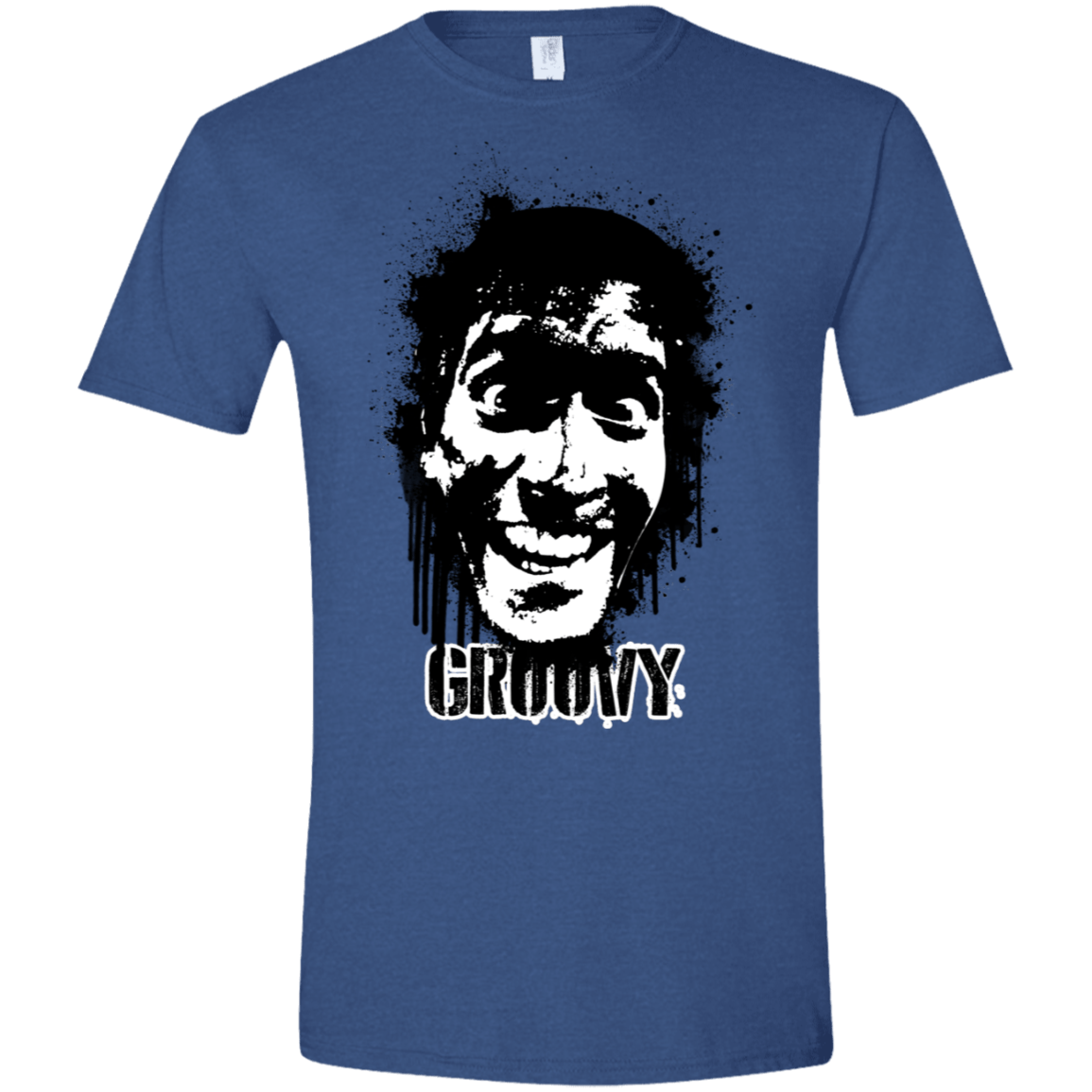 T-Shirts Heather Royal / X-Small Groovy Men's Semi-Fitted Softstyle