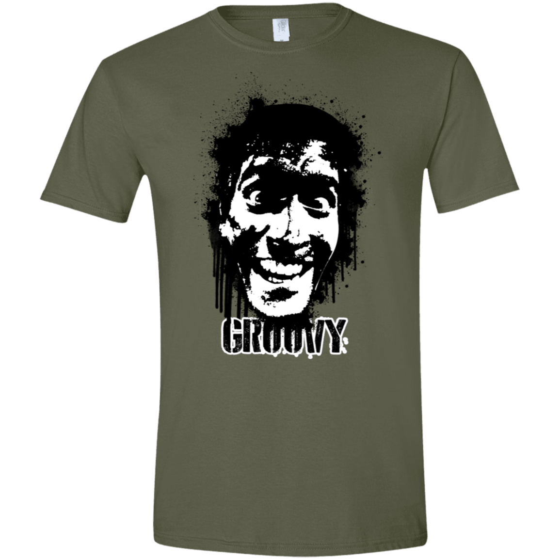 T-Shirts Military Green / S Groovy Men's Semi-Fitted Softstyle