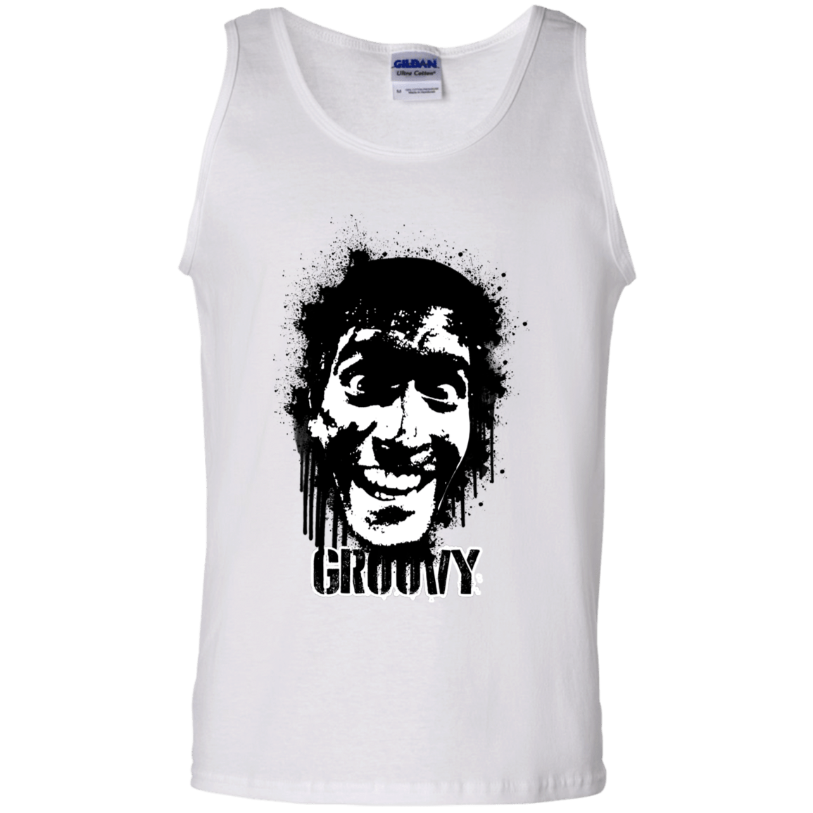 T-Shirts White / S Groovy Men's Tank Top