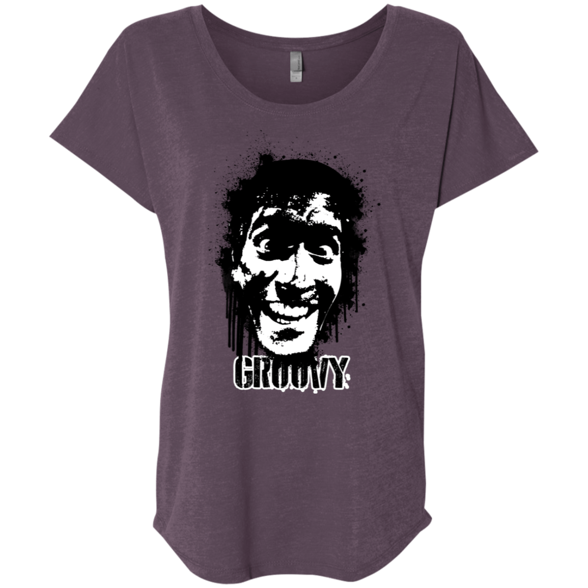 T-Shirts Vintage Purple / X-Small Groovy Triblend Dolman Sleeve