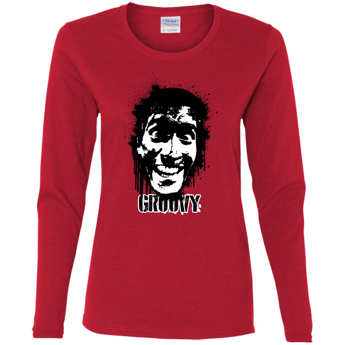 T-Shirts Red / S Groovy Women's Long Sleeve T-Shirt