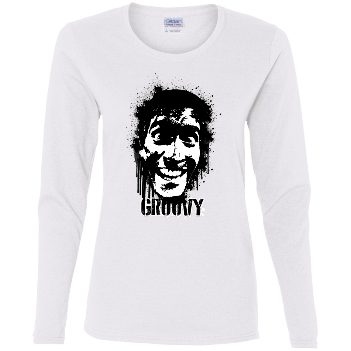 T-Shirts White / S Groovy Women's Long Sleeve T-Shirt