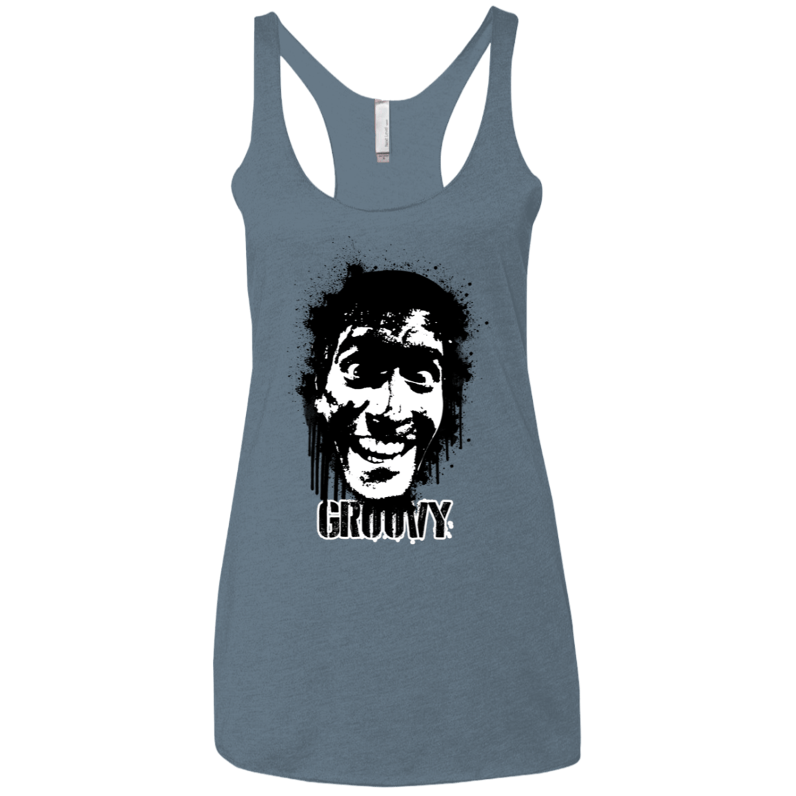 T-Shirts Indigo / X-Small Groovy Women's Triblend Racerback Tank