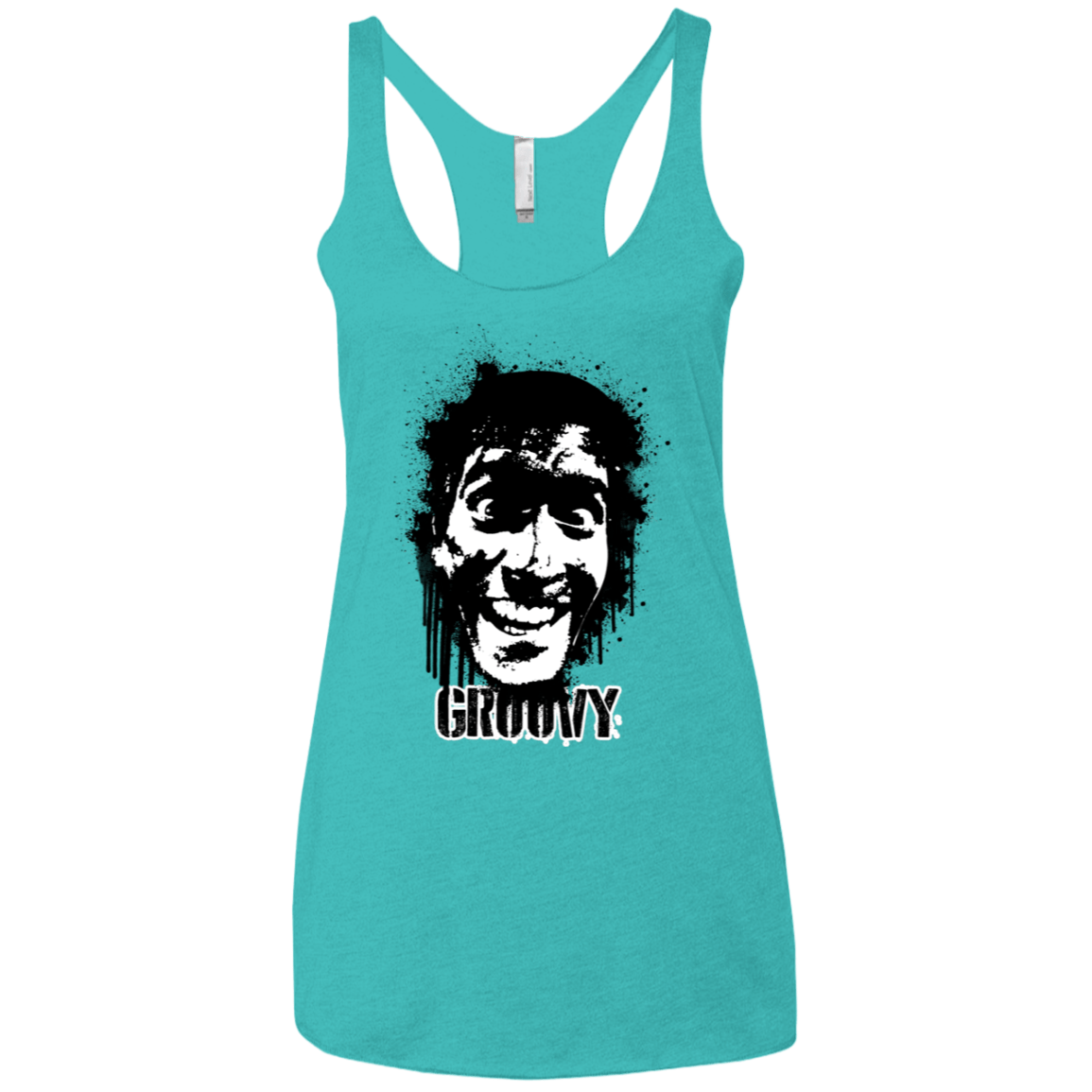 T-Shirts Tahiti Blue / X-Small Groovy Women's Triblend Racerback Tank