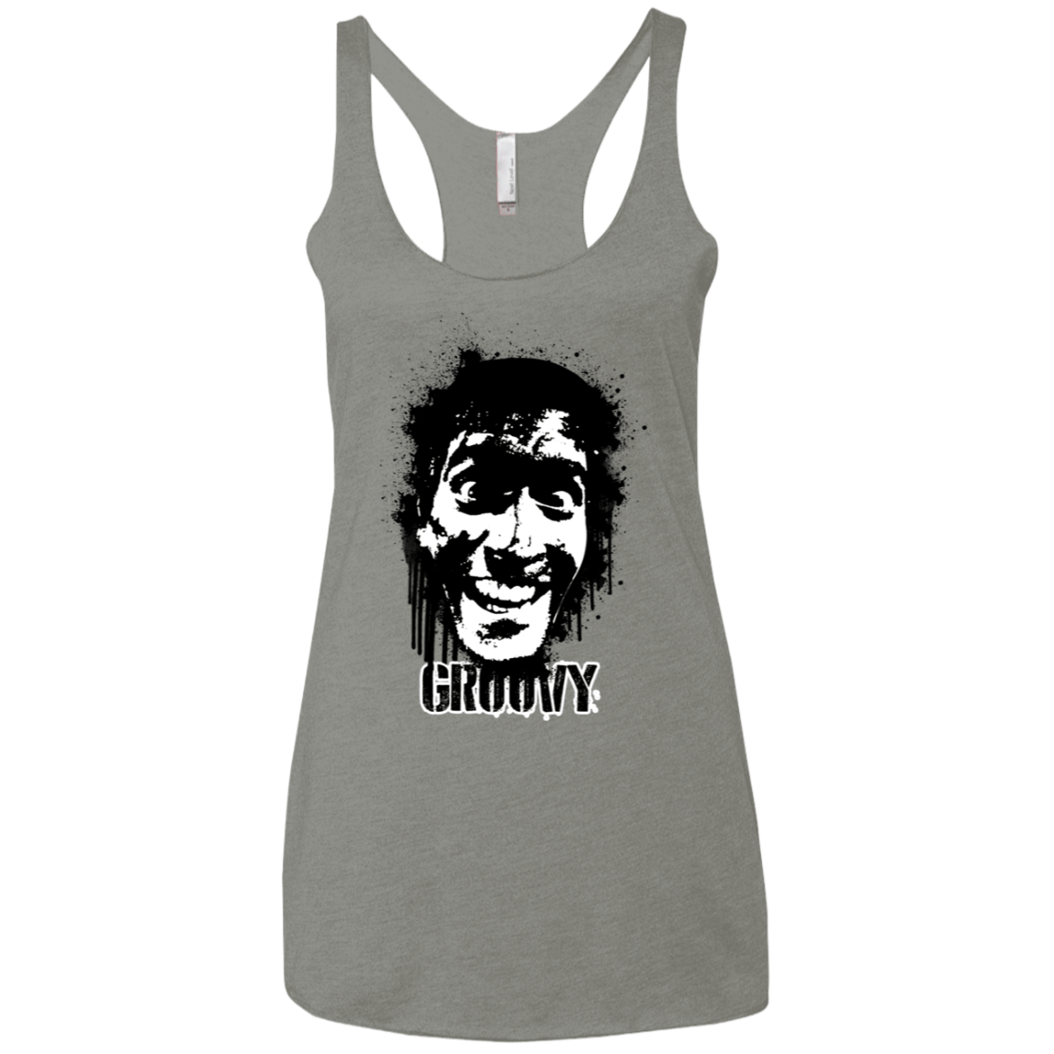 T-Shirts Venetian Grey / X-Small Groovy Women's Triblend Racerback Tank