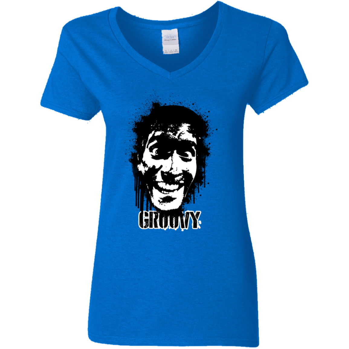 T-Shirts Royal / S Groovy Women's V-Neck T-Shirt