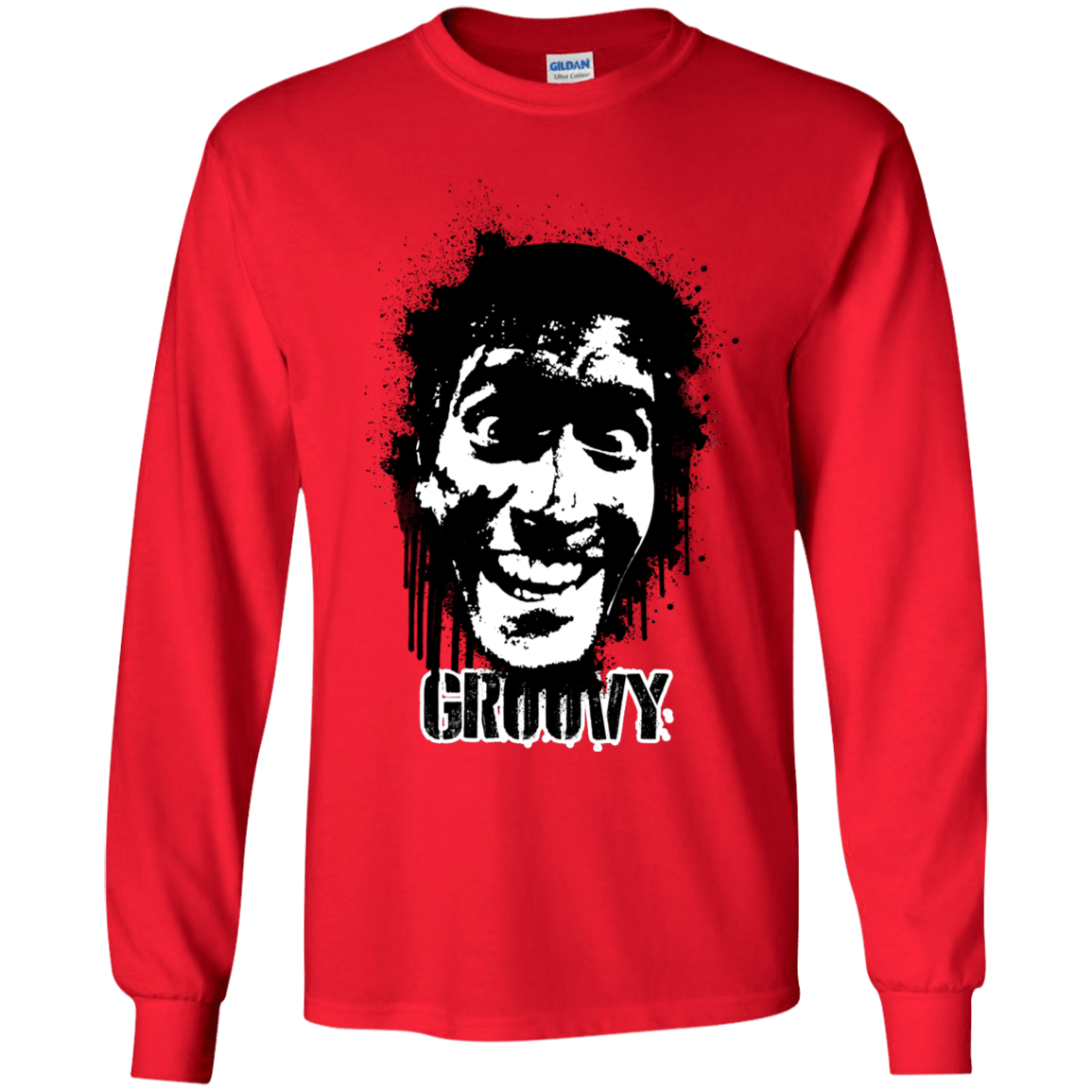 T-Shirts Red / YS Groovy Youth Long Sleeve T-Shirt