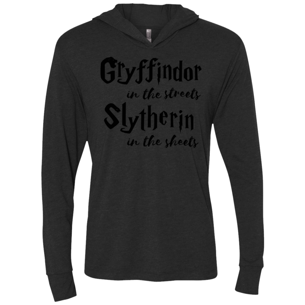 T-Shirts Vintage Black / X-Small Gryffindor Streets Triblend Long Sleeve Hoodie Tee