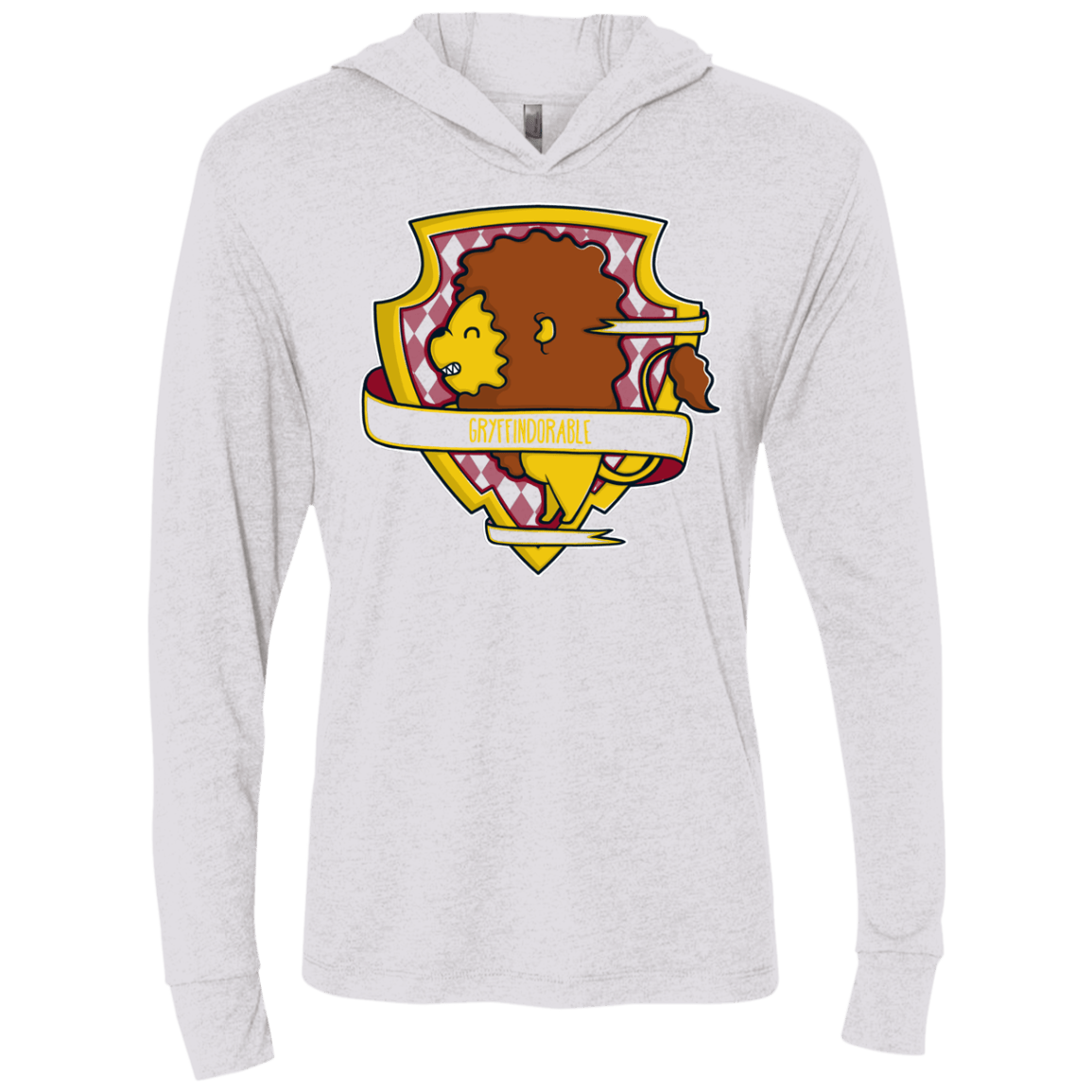 T-Shirts Heather White / X-Small Gryffindorable Triblend Long Sleeve Hoodie Tee