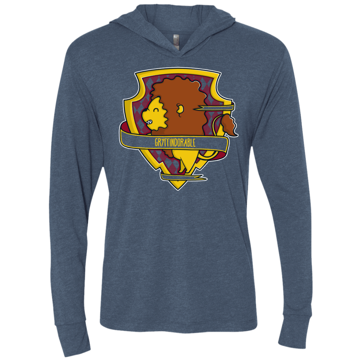 T-Shirts Indigo / X-Small Gryffindorable Triblend Long Sleeve Hoodie Tee