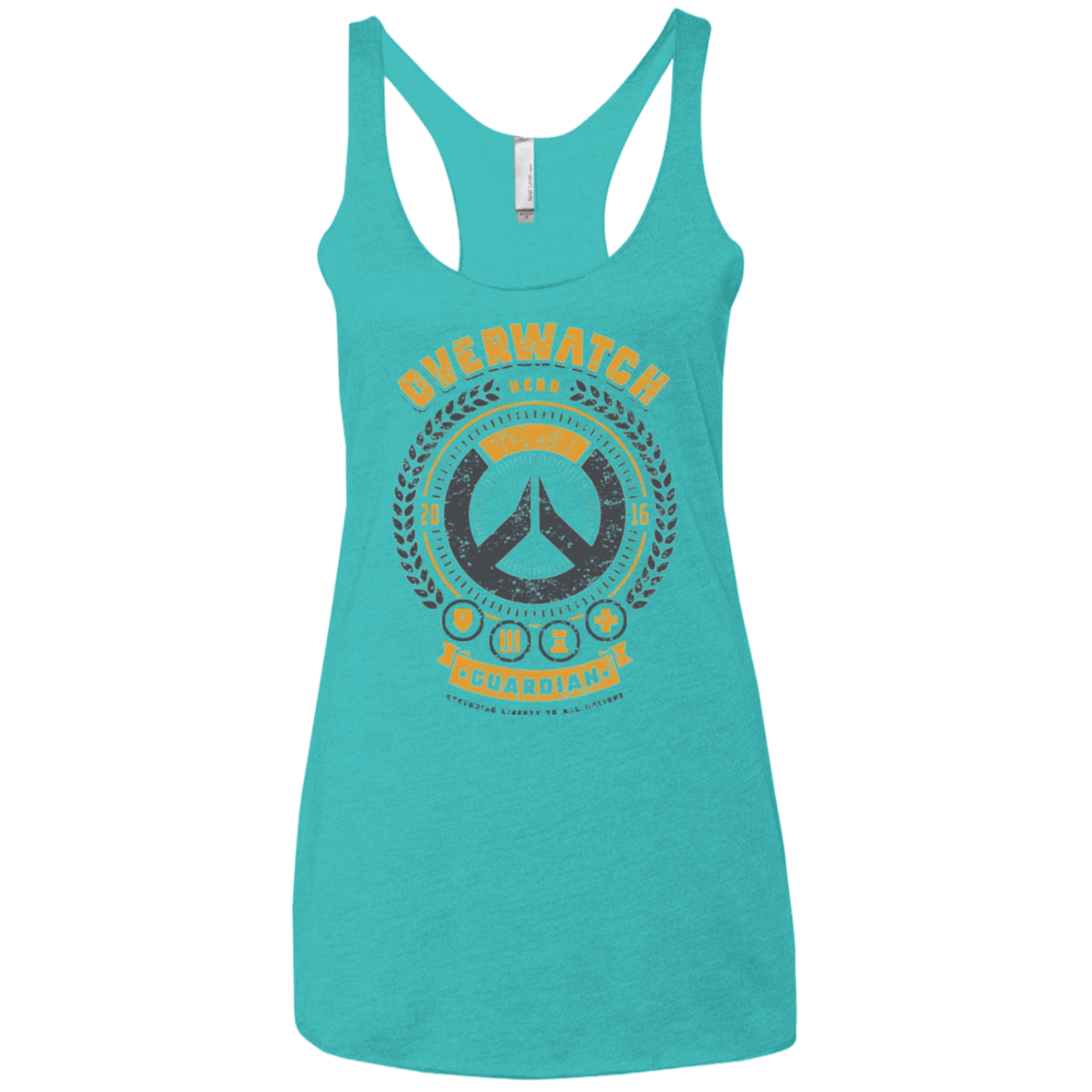 T-Shirts Tahiti Blue / X-Small Guardian Hero Women's Triblend Racerback Tank
