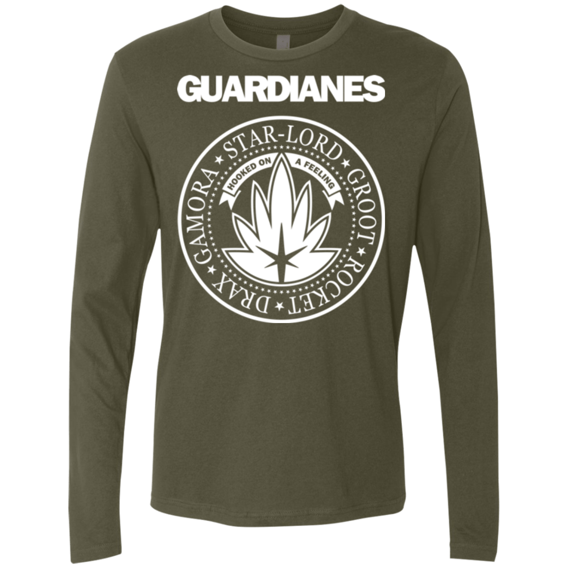 T-Shirts Military Green / Small Guardianes Men's Premium Long Sleeve