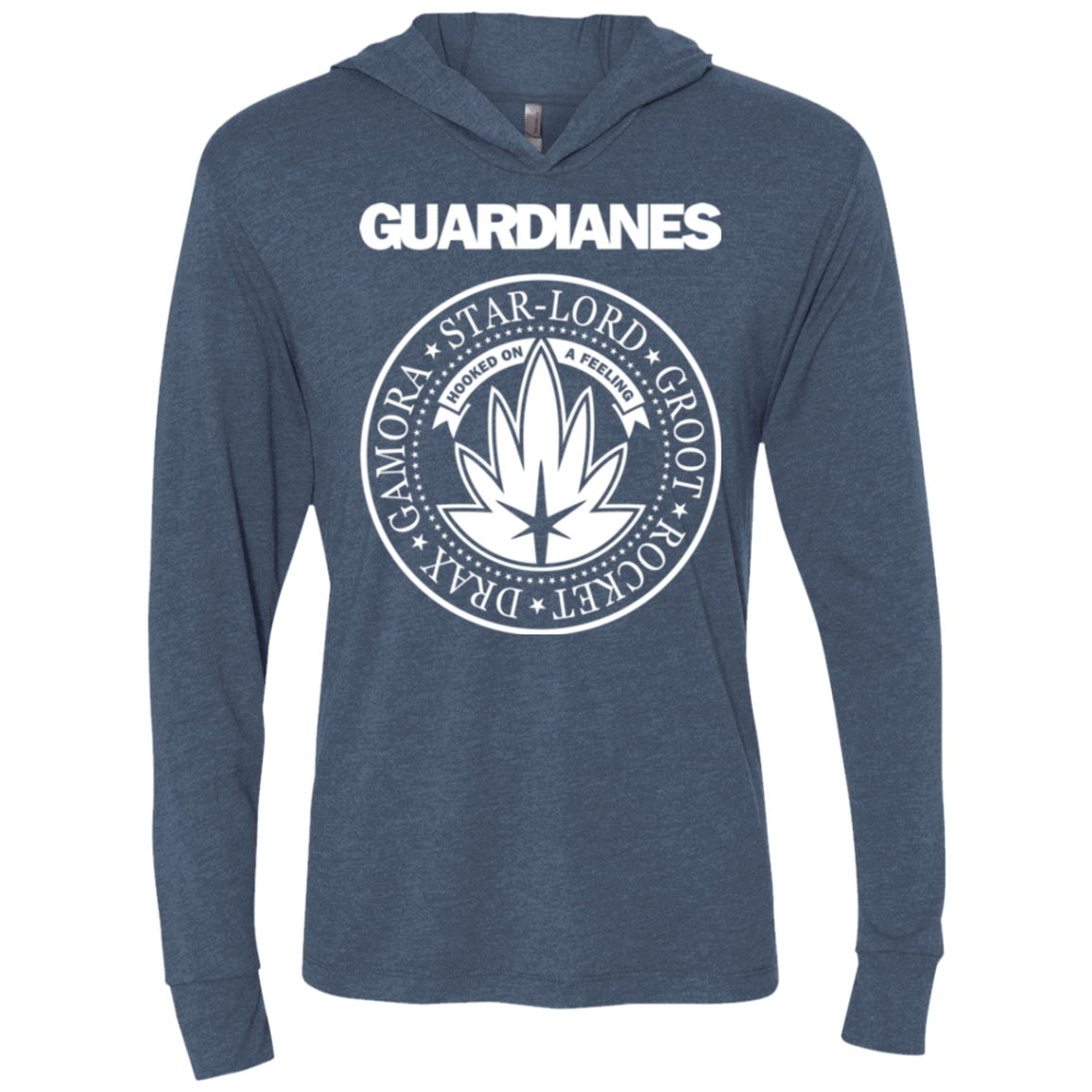 T-Shirts Indigo / X-Small Guardianes Triblend Long Sleeve Hoodie Tee