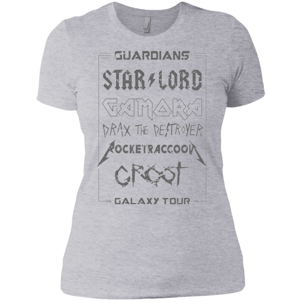 T-Shirts Heather Grey / X-Small Guardians Galaxy Tour Grunge Women's Premium T-Shirt