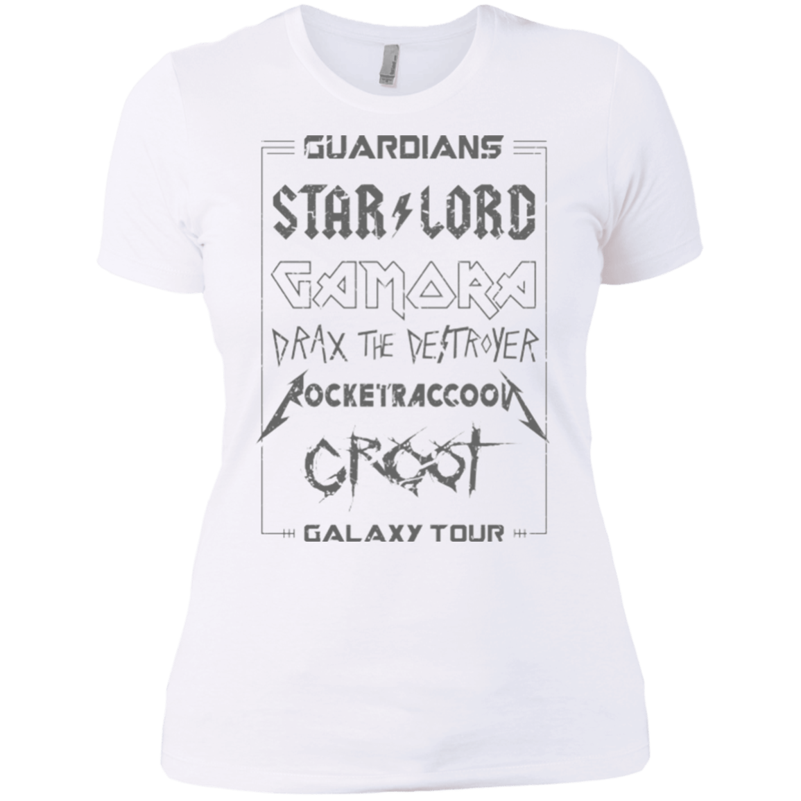 T-Shirts White / X-Small Guardians Galaxy Tour Grunge Women's Premium T-Shirt