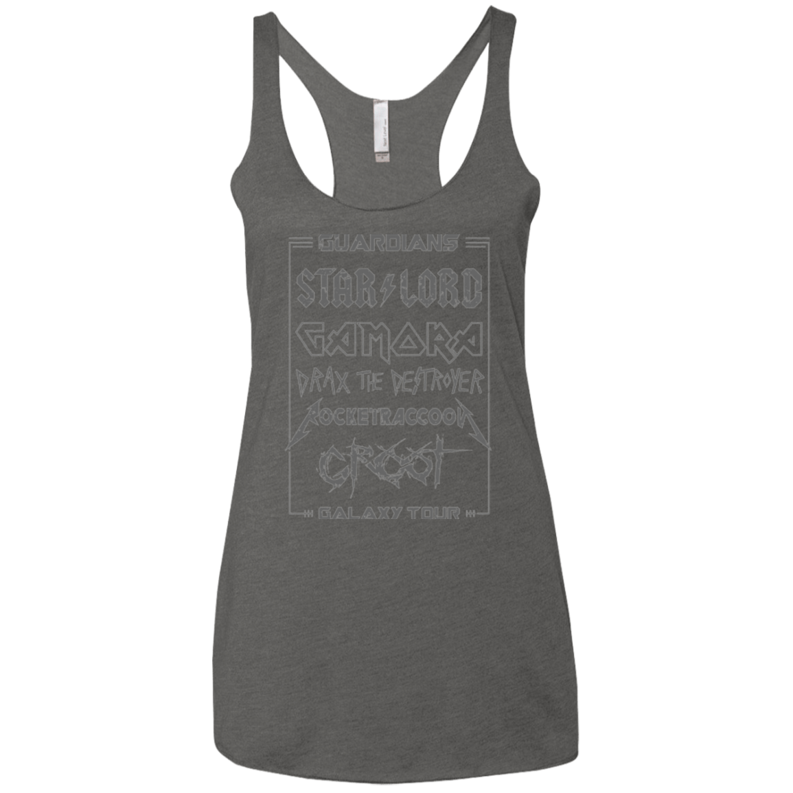 T-Shirts Premium Heather / X-Small Guardians Galaxy Tour Grunge Women's Triblend Racerback Tank