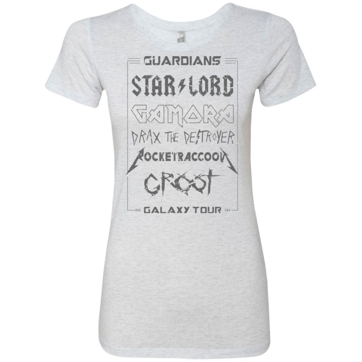 T-Shirts Heather White / Small Guardians Galaxy Tour Grunge Women's Triblend T-Shirt