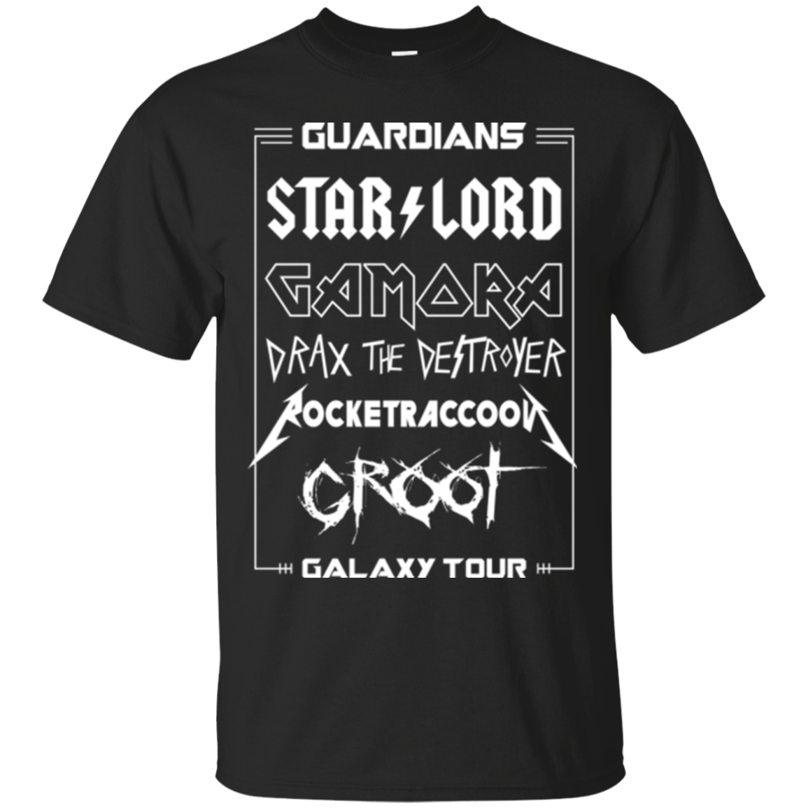 T-Shirts Black / Small Guardians Galaxy Tour T-Shirt