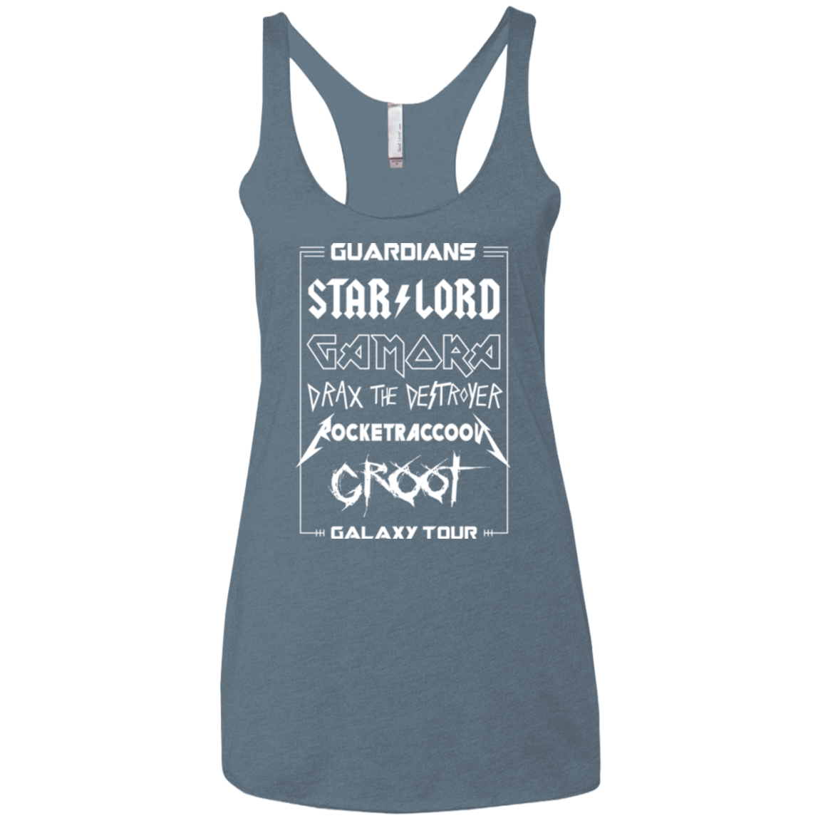 T-Shirts Indigo / X-Small Guardians Galaxy Tour Women's Triblend Racerback Tank