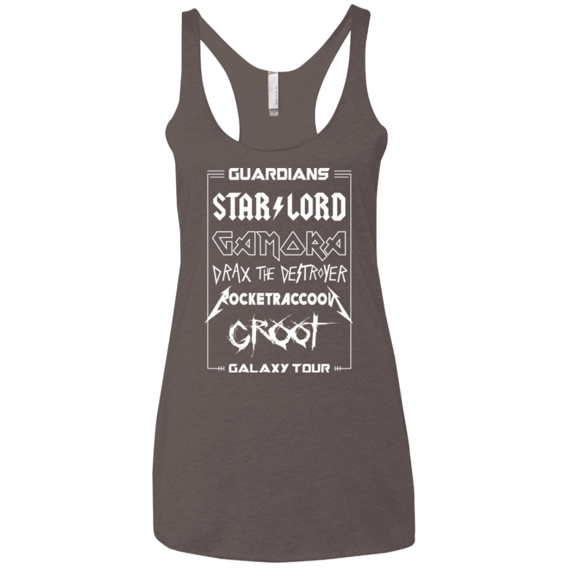 T-Shirts Macchiato / X-Small Guardians Galaxy Tour Women's Triblend Racerback Tank
